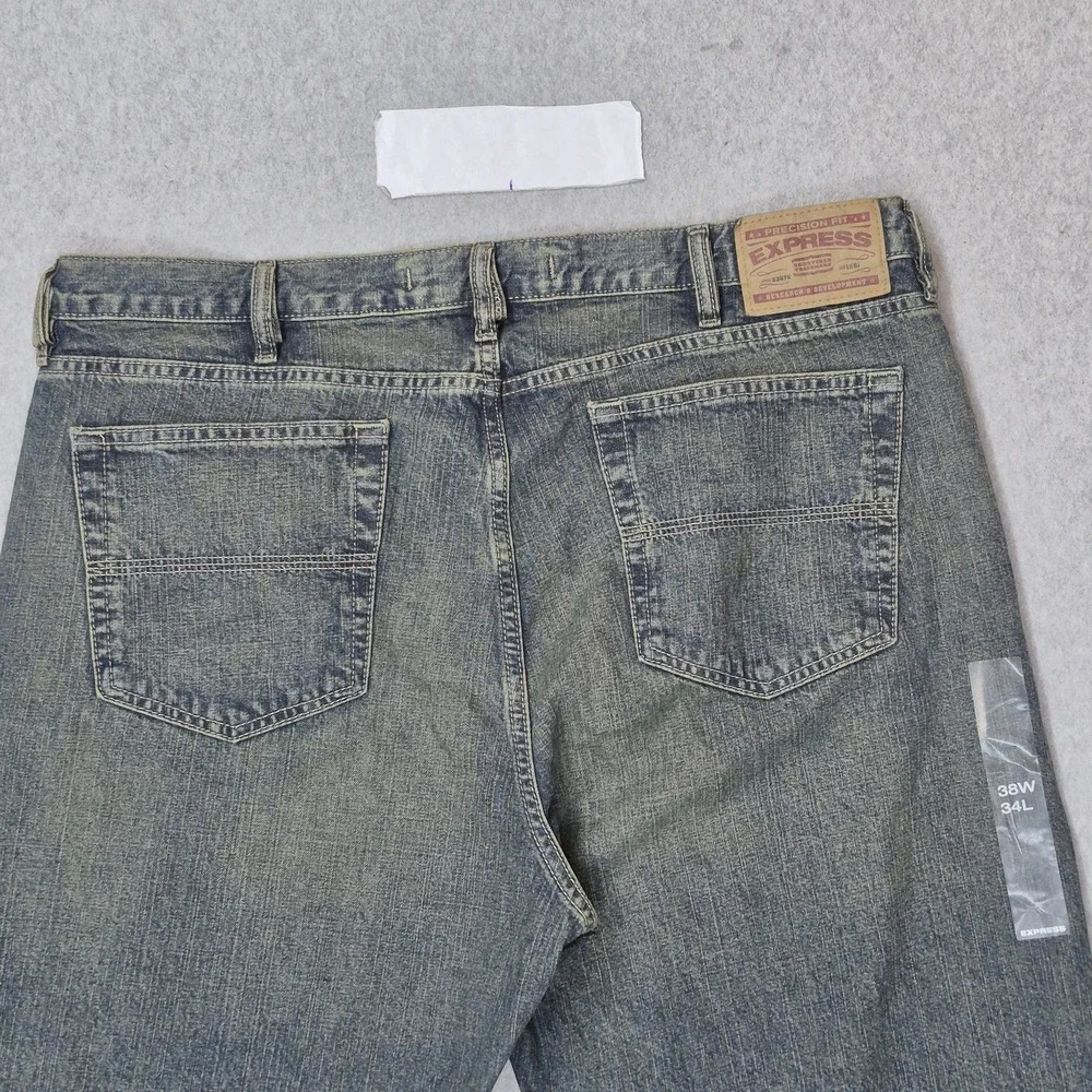 VINTAGE Express Men Jeans 38X34 Blue Denim Meneker 35